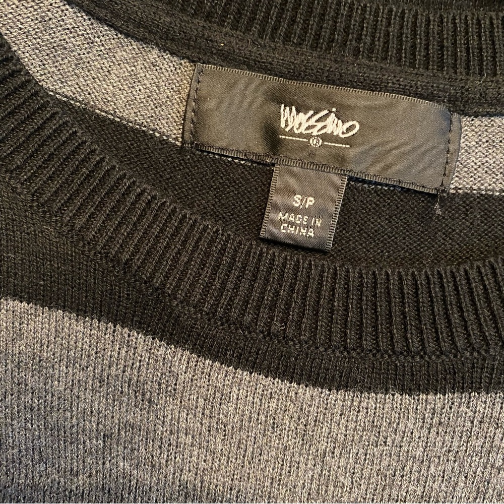 Mossimo sweater dress, striped, size S, black and gray knit dress - Picture 3 of 9